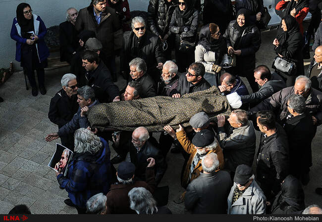 مراسم تشییع پیکر جمشید الوندی فیلم بردار پیشکسوت سینمای ایران