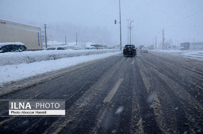 جلوه های زیبای برف در شهر باران (رشت )