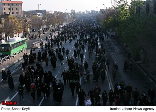 راهپیمایی عزاداران اربعین حسینی در تهران