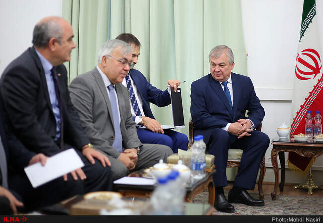 دیدار الکساندر لاورنتیف نماینده ویژه رییس‌جمهور روسیه با جابری انصاری