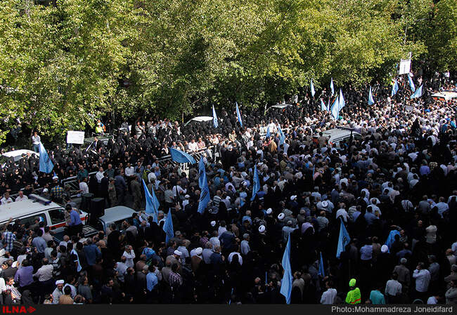 مراسم تشییع پیکر جان‌ باختگان فاجعه منا در تهران/3