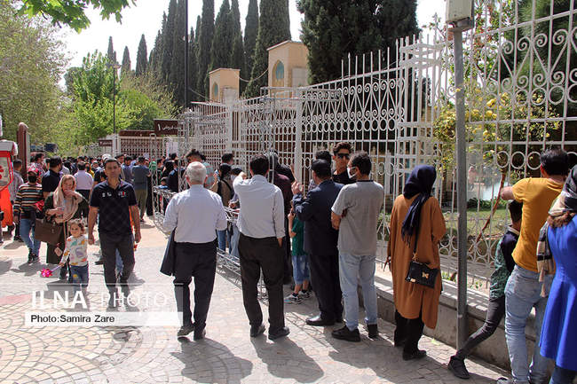بازدیدمسافران نوروزی ازباغ ارم شیراز