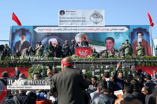 مراسم وداع کرمانی‌ها با پیکر پاک شهید سپهبد قاسم سلیمانی