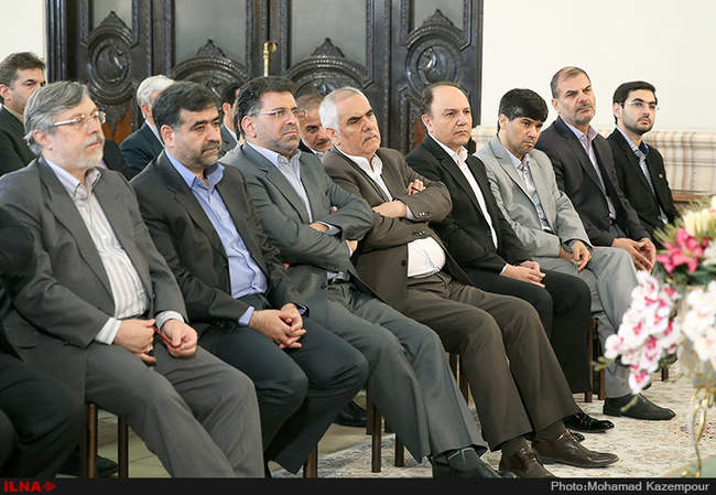 دیدار رئیس، معاونین و جمعی از مدیران سازمان تأمین اجتماعی با آیت الل�