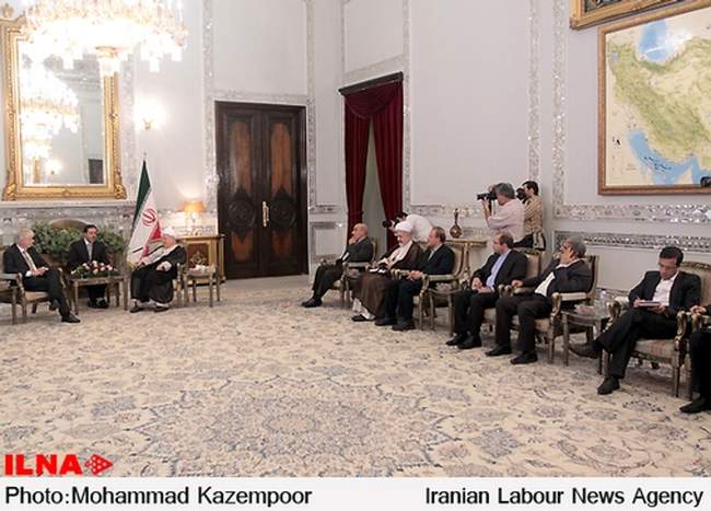 دیدار آیت‌الله هاشمی رفسنجانی با وزیر امورخارجه فنلاند