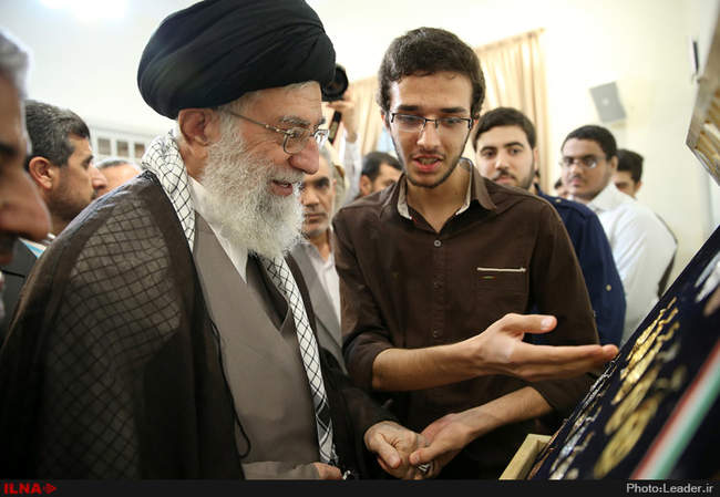 دیدار جمعی از بسیجیان مدال آور المپیادهای علمی با رهبر انقلاب