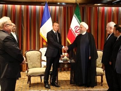 France, EU partners pressing US to moderate Iran bans, Macron tells Rouhani