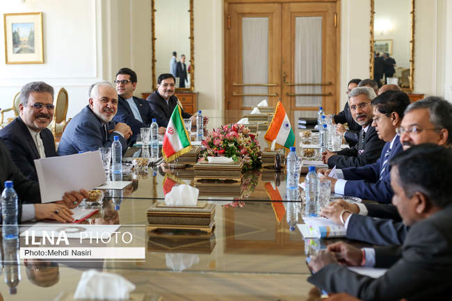 دیدار وزیرخارجه هند با محمد‌جواد ظریف