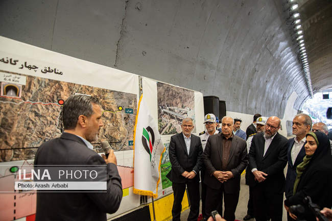 آیین بهره‌برداری از باند شرقی منطقه دو آزادراه تهران - شمال