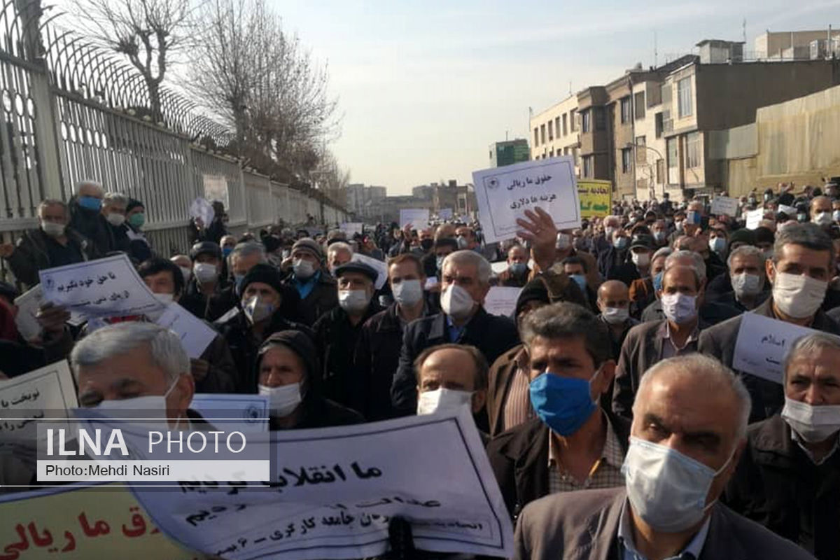 اعتراض به شیوه‌ی همسان‌سازی، نابرابری حقوق بازنشستگان کشوری و تامین اجتماعی و تصویب ارز ۱۷۵۰۰ تومانی+فیلم