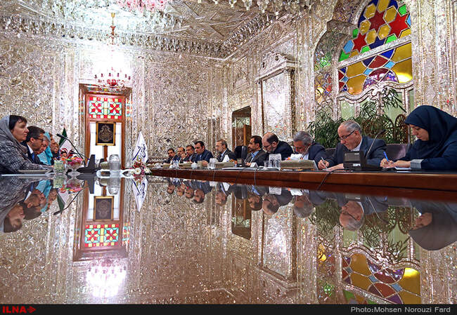 دیدار فدریکا موگرینی مسئول سیاست خارجی اتحادیه اروپا با علی لاریجانی رئیس مجلس شورای اسلامی