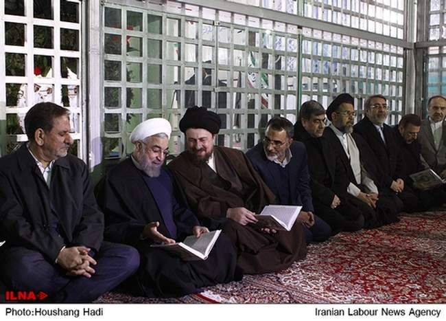 تجدید میثاق رییس‌جمهور و هیات دولت با آرمان‌های امام(ره)