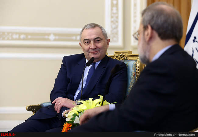 دیدار علی لاریجانی، رئیس مجلس با وزیر خارجه رومانی‎