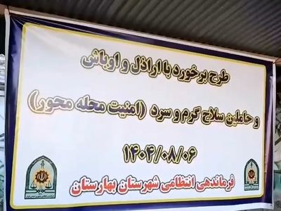 دستگیری ۱۰۰ نفر از حاملان سلاح سرد در شهرستان بهارستان + فیلم