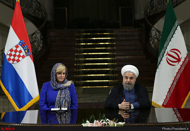 استقبال رسمی روحانی از رییس جمهوری کرواسی 