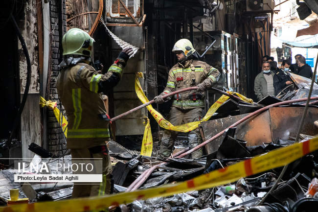 تیمچه حاجب الدوله پس از آتش سوزی