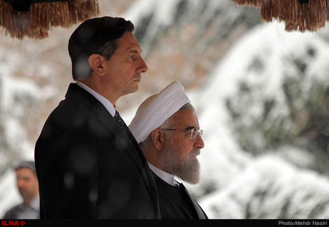 استقبال رسمی رئیس جمهور کشورمان ازهمتای اسلوونی خود