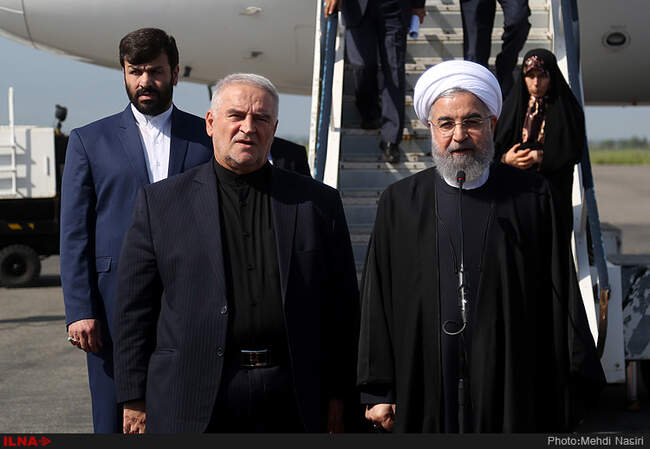 ورود حسن روحانی به گرگان
