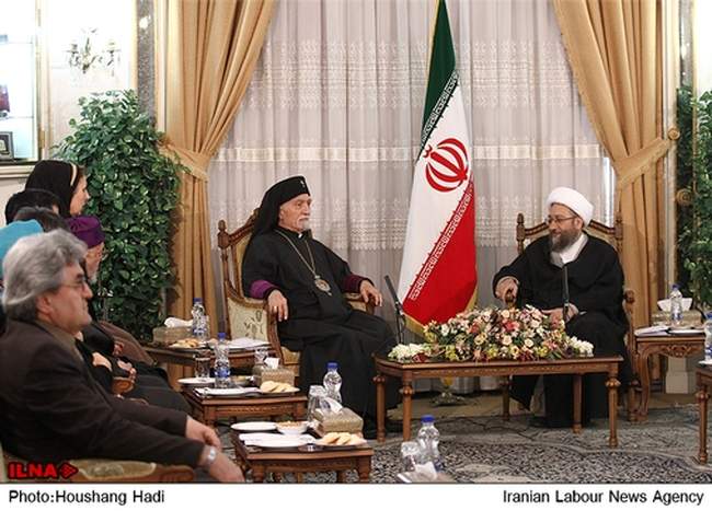 دیدار رییس قوه قضاییه ایران با پاتریارک ارامنه جهان
