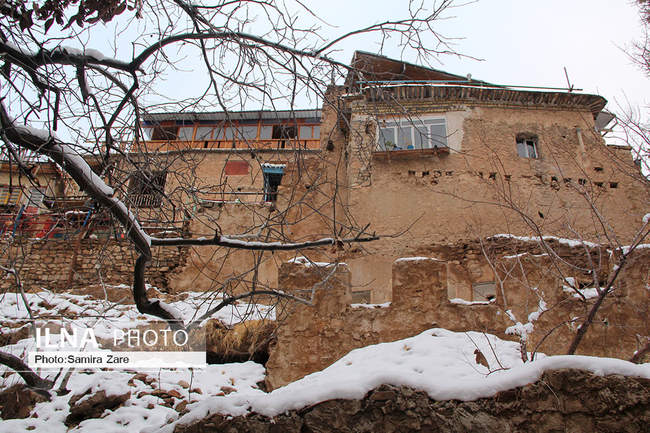طبیعت برفی روستای قلات