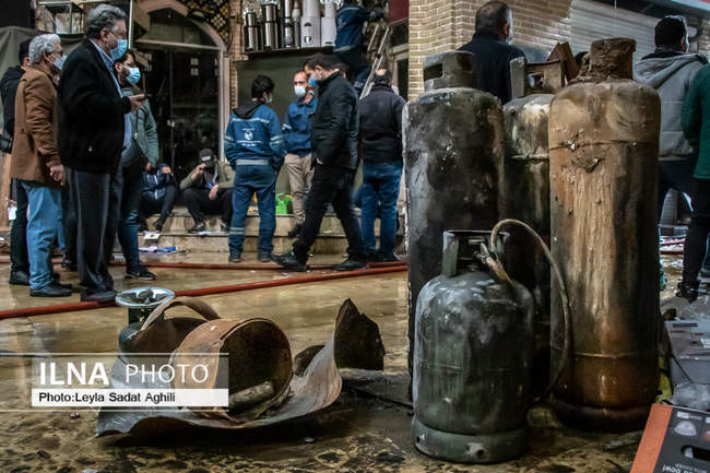 تیمچه حاجب الدوله پس از آتش سوزی