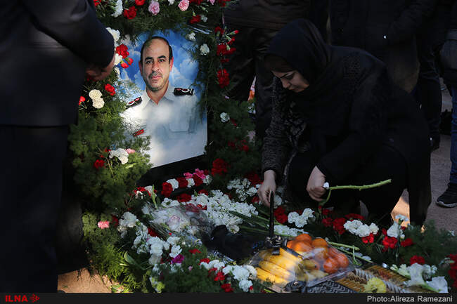 مراسم اولین سالگرد شهدای آتش نشان حادثه پلاسکو