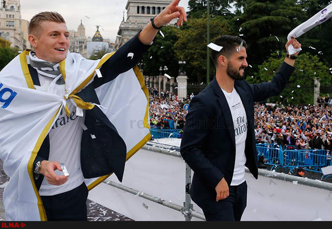 جشن خیابانی رئال مادرید برای قهرمانی در لیگ قهرمانان اروپا