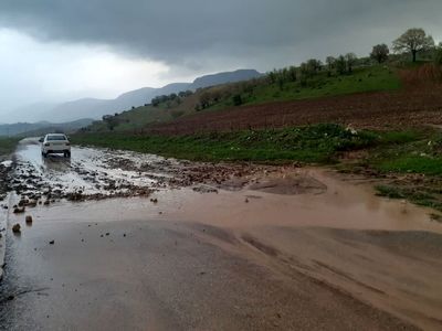 خسارت ۱۰۰ میلیارد ریالی بارندگی و تگرگ به راه‌ها و مزارع  شهرستان گیلانغرب