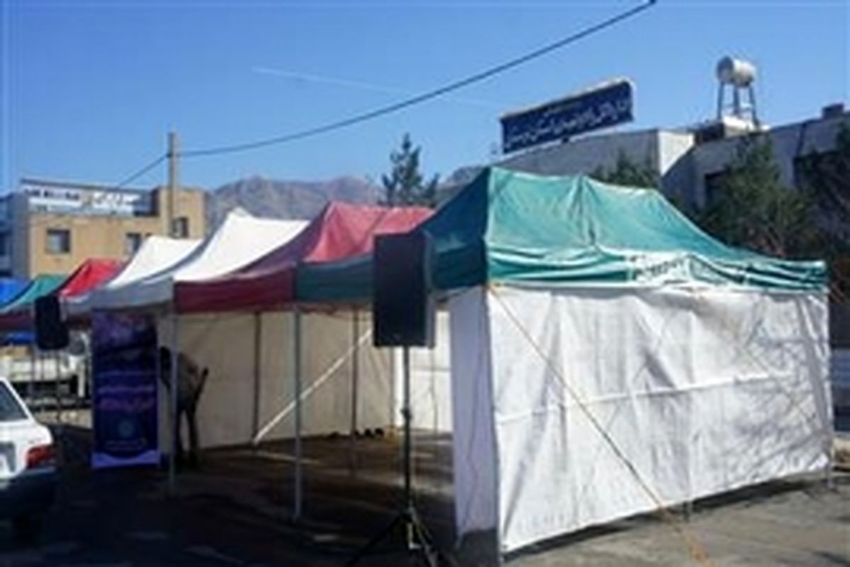برپایی جایگاه استقبال از زائران کربلای معلی توسط شهرداری خرم آباد