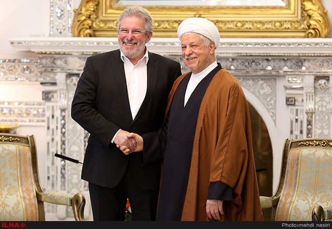 دیدار آیت الله هاشمی رفسنجانی با هارس دی پارتلئو رئیس مجلس لوکزامبورگ