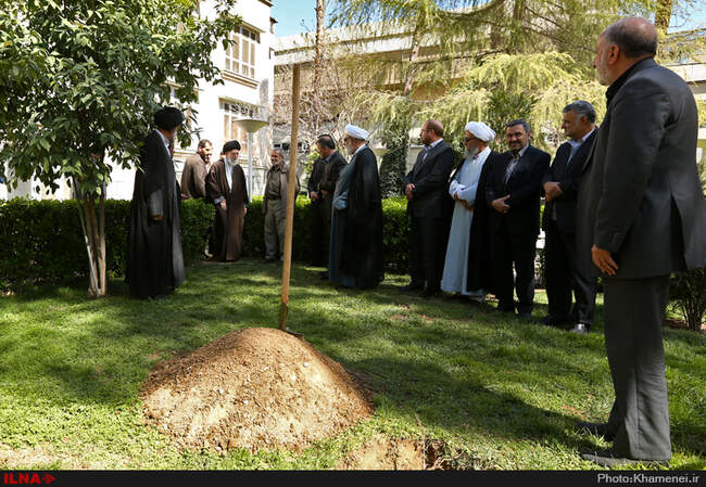 کاشت نهال توسط مقام معظم رهبری در هفته منابع طبیعی