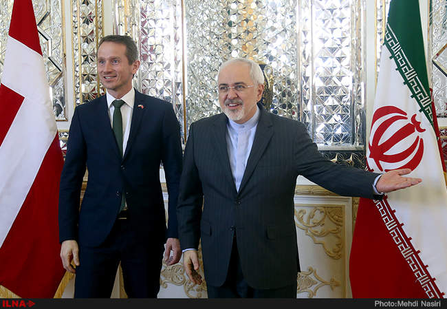 دیدار وزیرامورخارجه دانمارک با محمد جواد ظریف