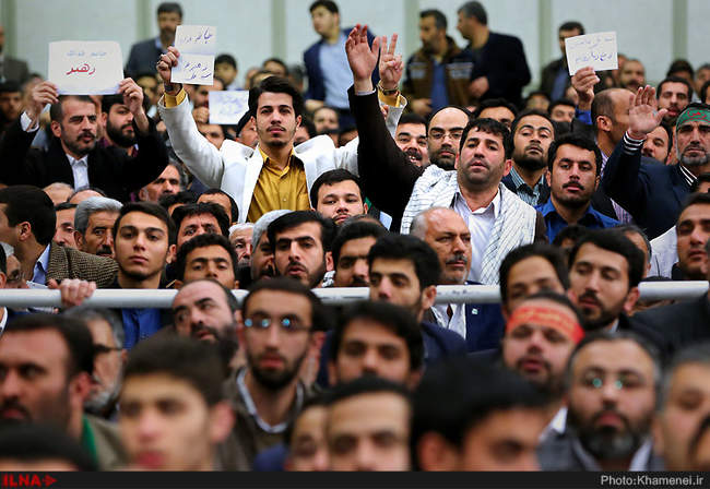 دیدار مداحان اهل‌بیت علیهم‌السلام با حضرت آیت‌الله خامنه‌ای رهبر 