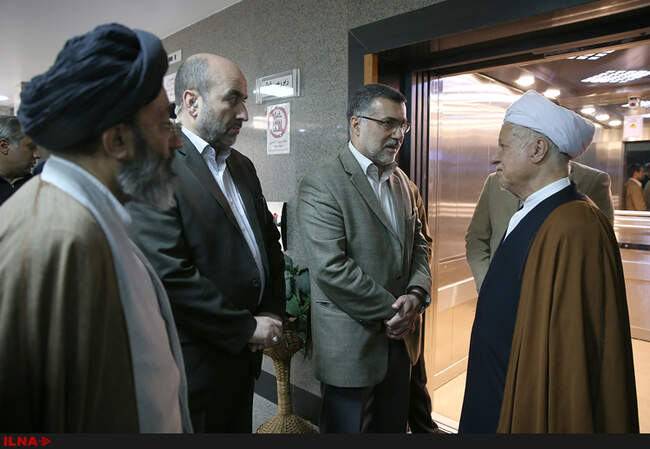 عیادت آیت‌الله هاشمی رفسنجانی از آیت‌الله موسوی اردبیلی