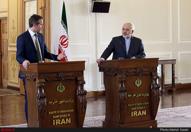دیدار وزیرامورخارجه دانمارک با محمد جواد ظریف