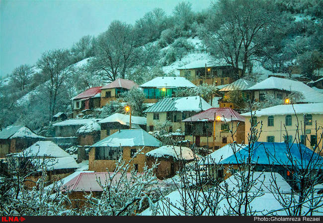برف بهاری در چهاردانگه ساری