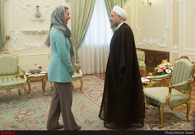 دیدار رییس سیاست خارجی اتحادیه اروپا با رییس جمهور