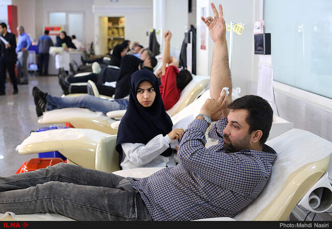 داوطلبان اهدای خون به زلزله زدگان