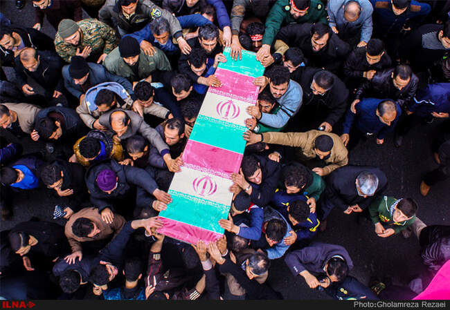 تشیع پیکر مطهر دو شهید گمنام در ساری‎