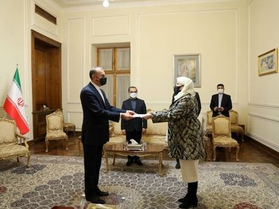 سفیر آکرودیته ایرلند رونوشت استوارنامه خود را به امیرعبداللهیان تقدیم کرد