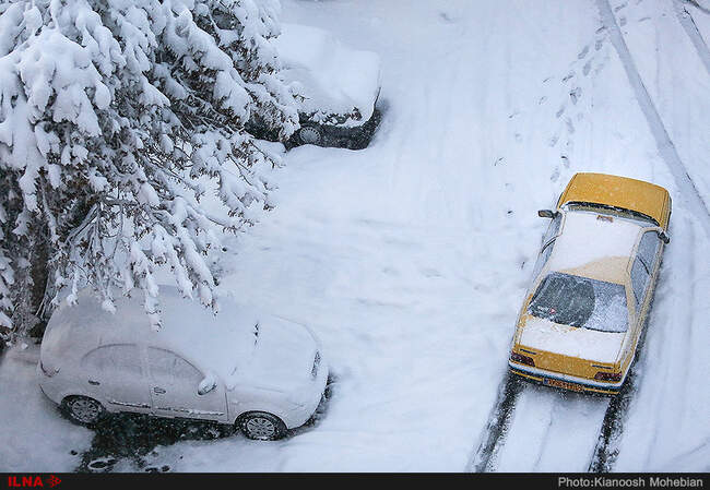 صبح برفی تهران