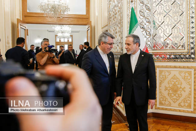 نشست وزیر امورخارجه با سفرا و روسای نمایندگی‌های خارجی و بین‌الملل�