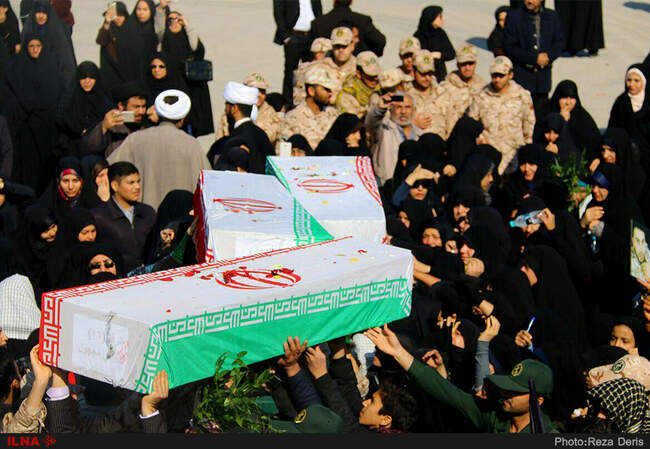 ورود پیکر مطهر 28شهید دفاع و حماسه از مرز شلمچه