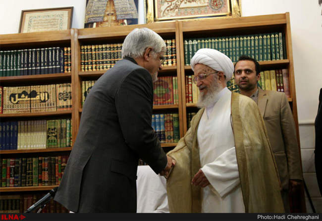 دیدار محمد رضا عارف با علما و مراجع تقلید