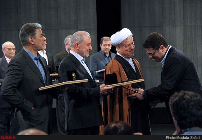 حضور آیت الله هاشمی رفسنجانی در ششمین جشنواره ملی تجلیل از تلاشگران کیفیت کشور