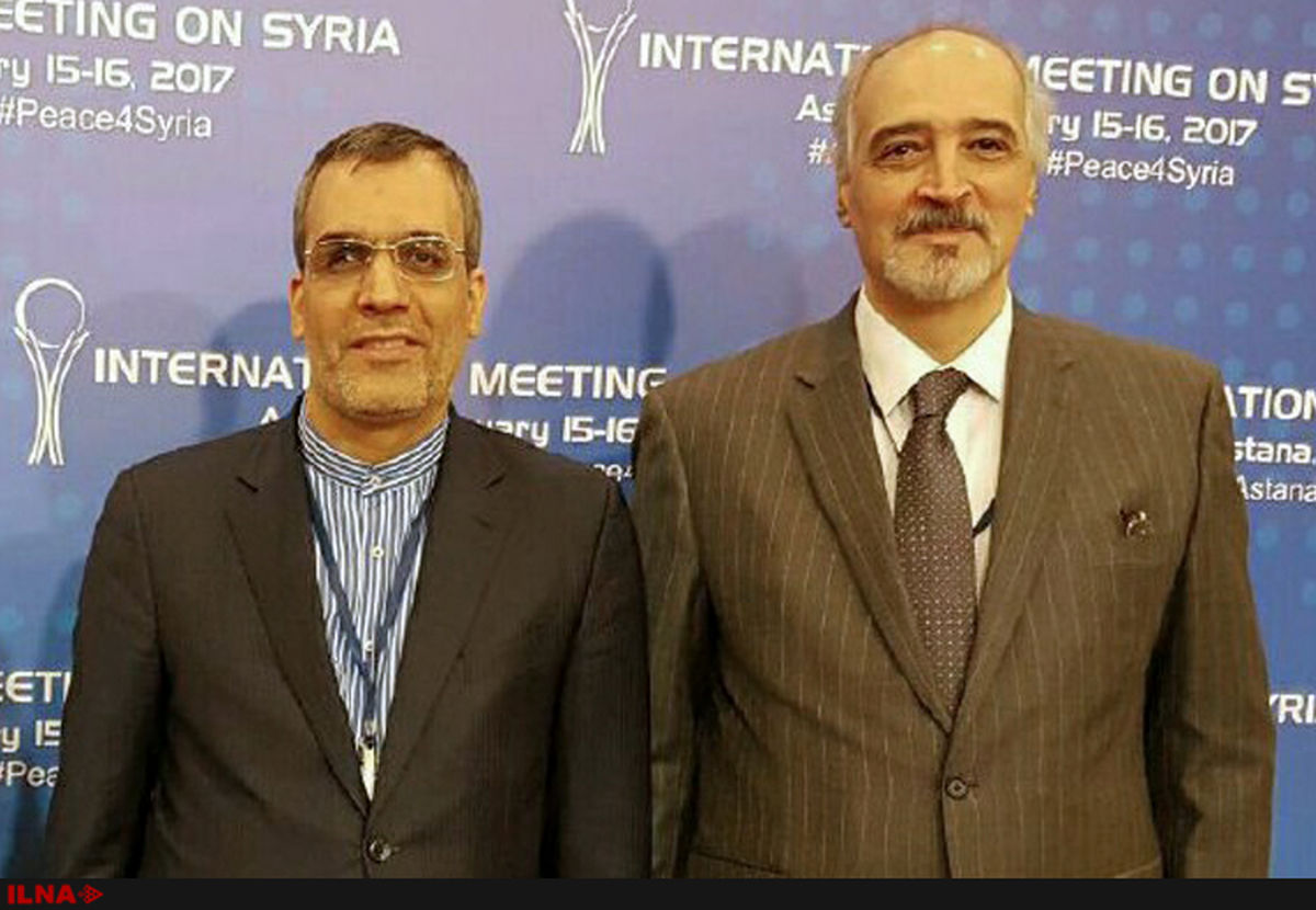 جابری انصاری و بشار الجعفری دیدار کردند