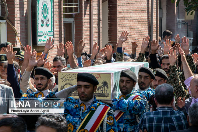 مراسم تشییع و تدفین شهید گمنام در سازمان ثبت احوال کشور