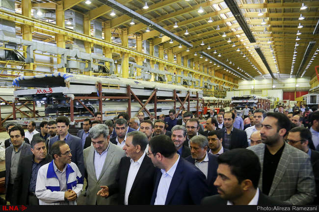 بازدید معاون اول رئیس جمهور از خط تولید واگن سازی آلومینیومی مترو ته�