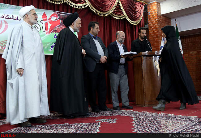  علیرضا محجوب در جمع دانشجویان دانشگاه ورامین