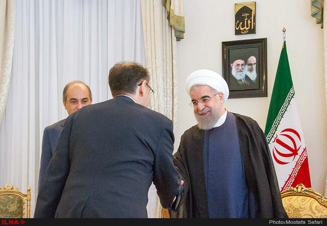 دیدار حسن روحانی رئیس جمهور کشورمان با دیمیتریس سیلورس رئیس مجلس قبرس